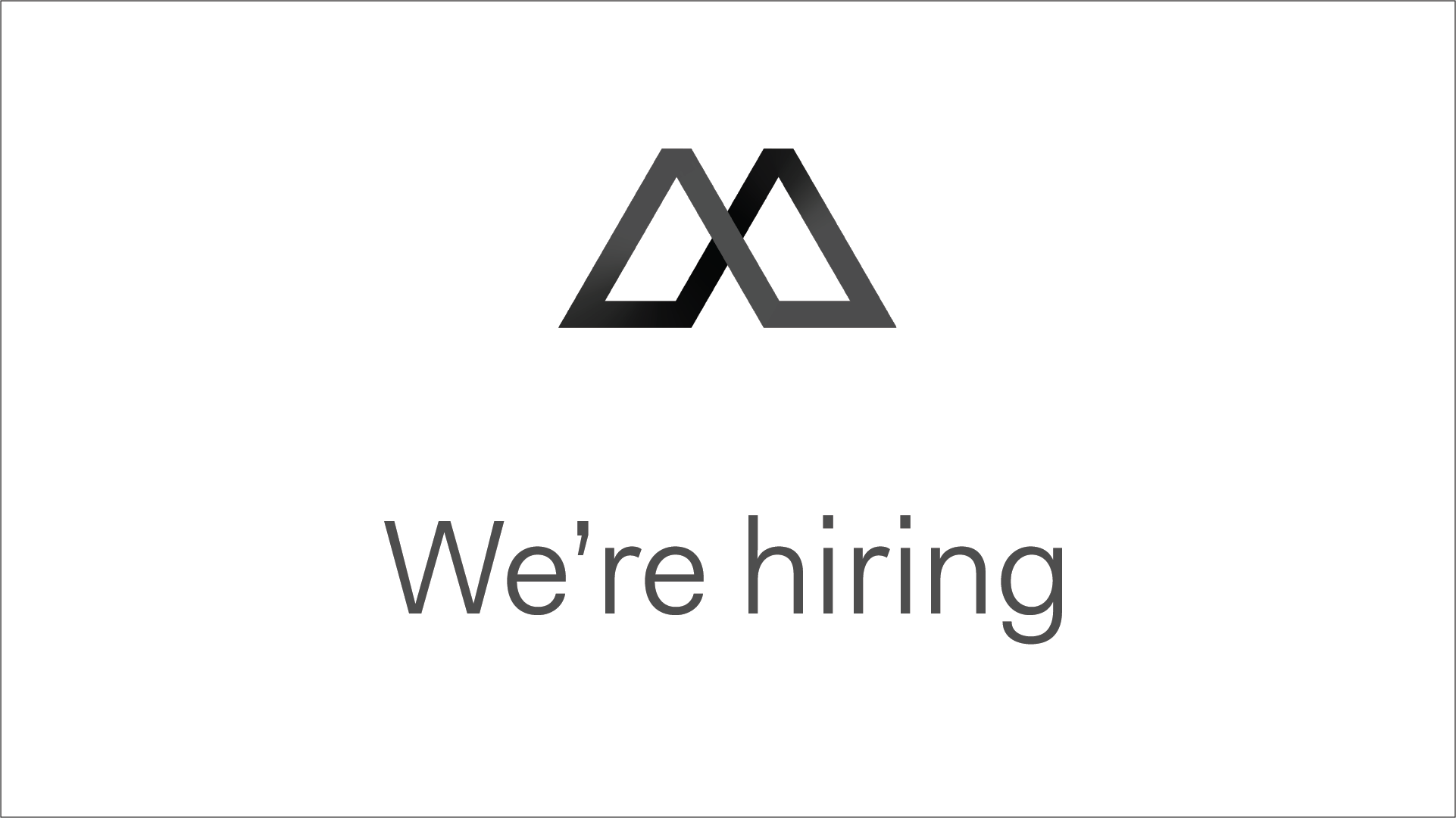 Manto logo advertising that the company is hiring